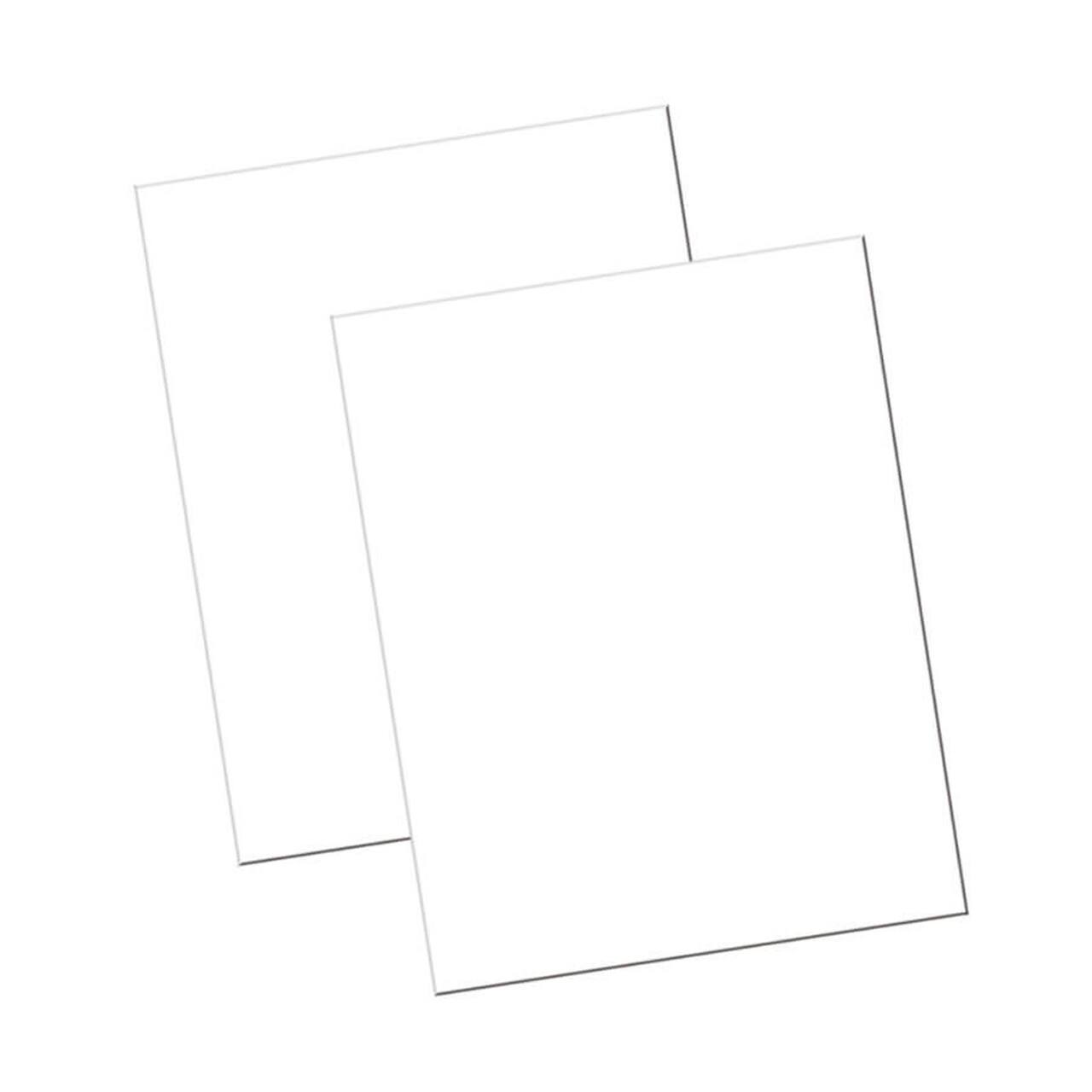 Pacon&#xAE; 22&#x22; x 28&#x22; Pearl White Railroad Poster Board, 100 Count